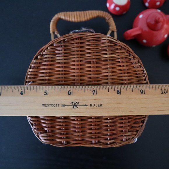 Vintage Red White Polka Dot Mini Tea Set - Picture 6 of 7